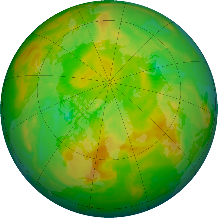 Arctic ozone map for 08 June 1994